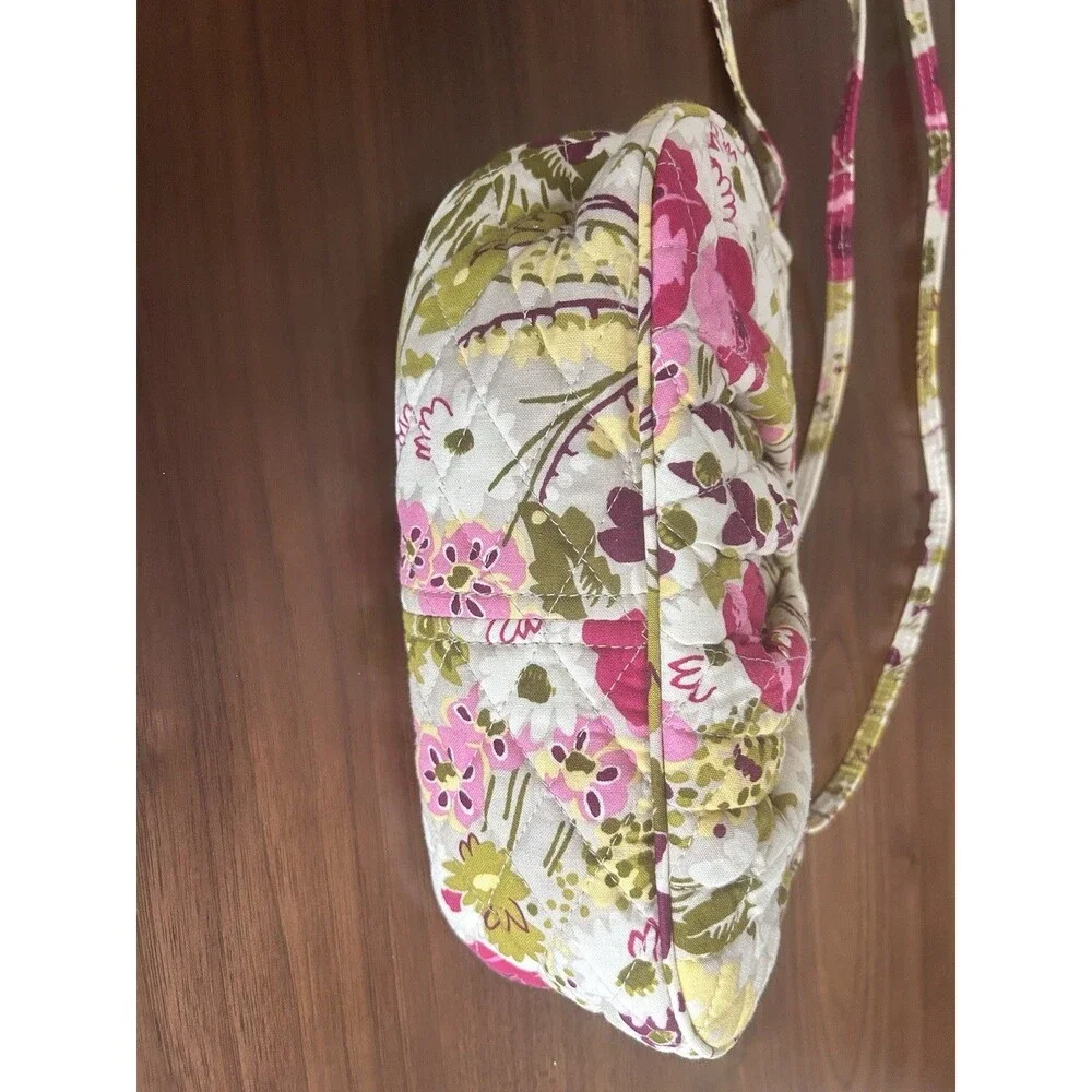 Vera Bradley Floral Quilted Small Crossbody Bag Adjustable Strap Zip Multicolor